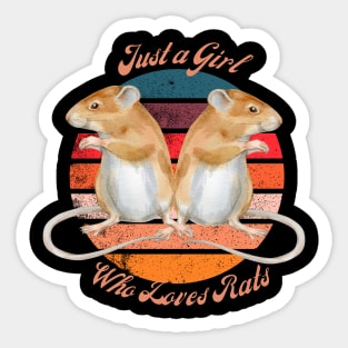 Just a Girl Who Loves Rats Sticker